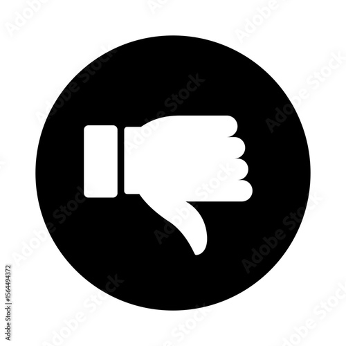 Thumbs down icon. Dislike sign