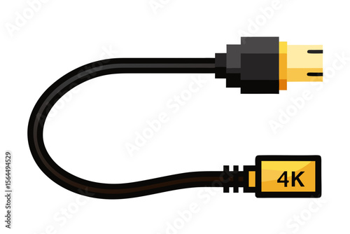 Modern 4k hdmi cable with gold plated connectors for high resolution