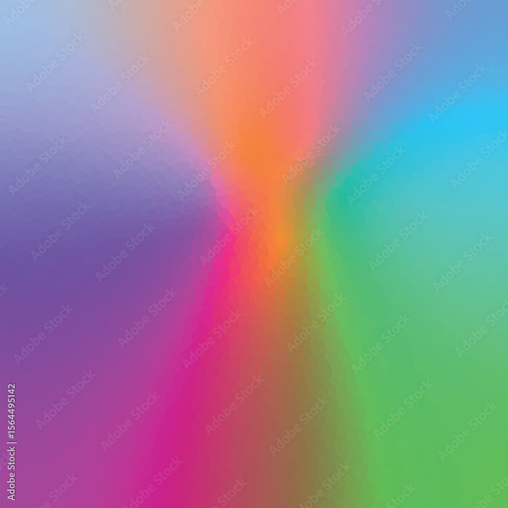 Obraz premium Polygonal rainbow mosaic background. Abstract low poly vector illustration. Triangular pattern in halftone style. Template geometric business design with triangle for poster, banner, card, flyer.