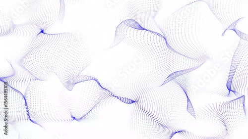 Abstract digital blue dot net wavy background. Futuristic wave technology on white background