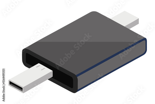 Modern usb c adapter with dual usb ports for connectivity