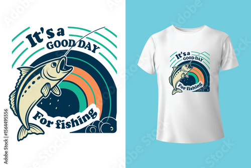 Fishing t-shirt design, Fishing vintage t-shirt , vintage fishing t-shirt graphic illustration, Fishing vector