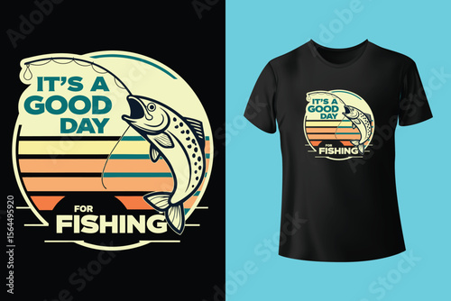 Fishing t-shirt design, Fishing vintage t-shirt , vintage fishing t-shirt graphic illustration, Fishing vector