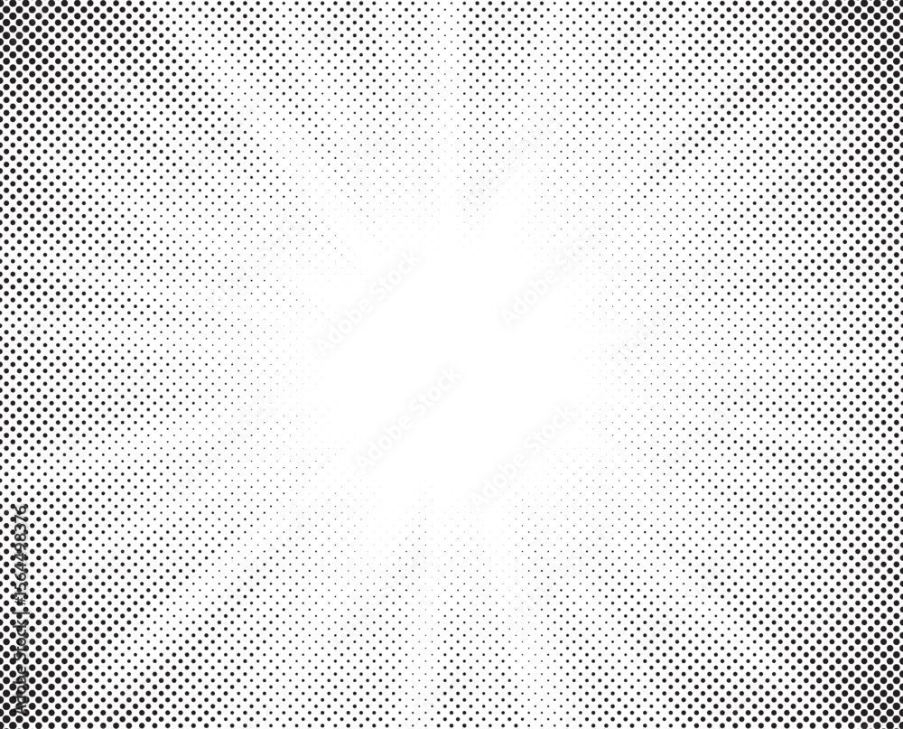 Halftone gradient sun rays pattern. Abstract halftone vector dots background. monochrome dots pattern. Vector background in comic book style with sunburst rays and halftone. Retro pop art design.