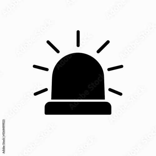 Emergency siren light icon for alert and danger — solid version
