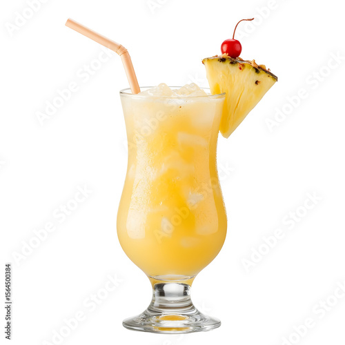 Virgin Piña Colada drink isolated on transparent png