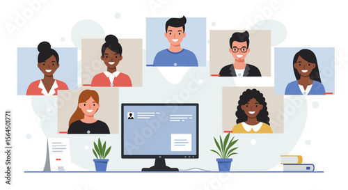 Virtual Meeting with Diverse Colleagues: Connecting Through Technology from Home