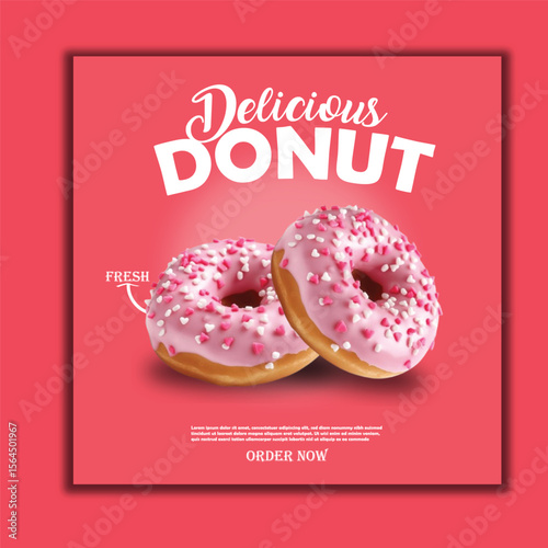 donut with pink icing