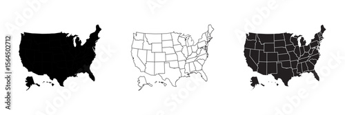 United States of American Map.USA Map. Poster map of United States of America. Print of USA with name states, poster or geographic, political theme. Infographic graphic design print map of USA states.