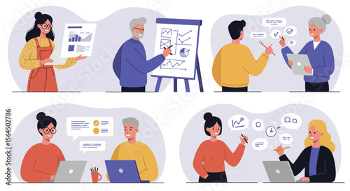 Creative collaboration: Diverse group of professionals working together on projects