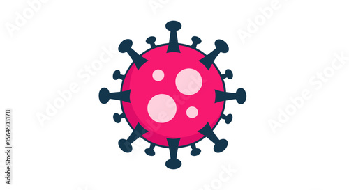 Microbial Virus Icon in Vector Illustration Abstract Pathogen Representation for Medical Use Health and Microbiology Microbe Vector Graphic 