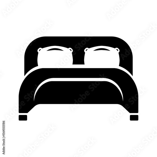 Vector solid black icon for Nap