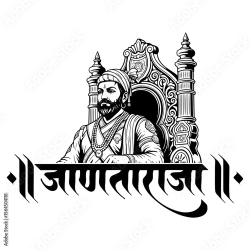 Chhatrapati Shivaji Maharaj Vector Design 