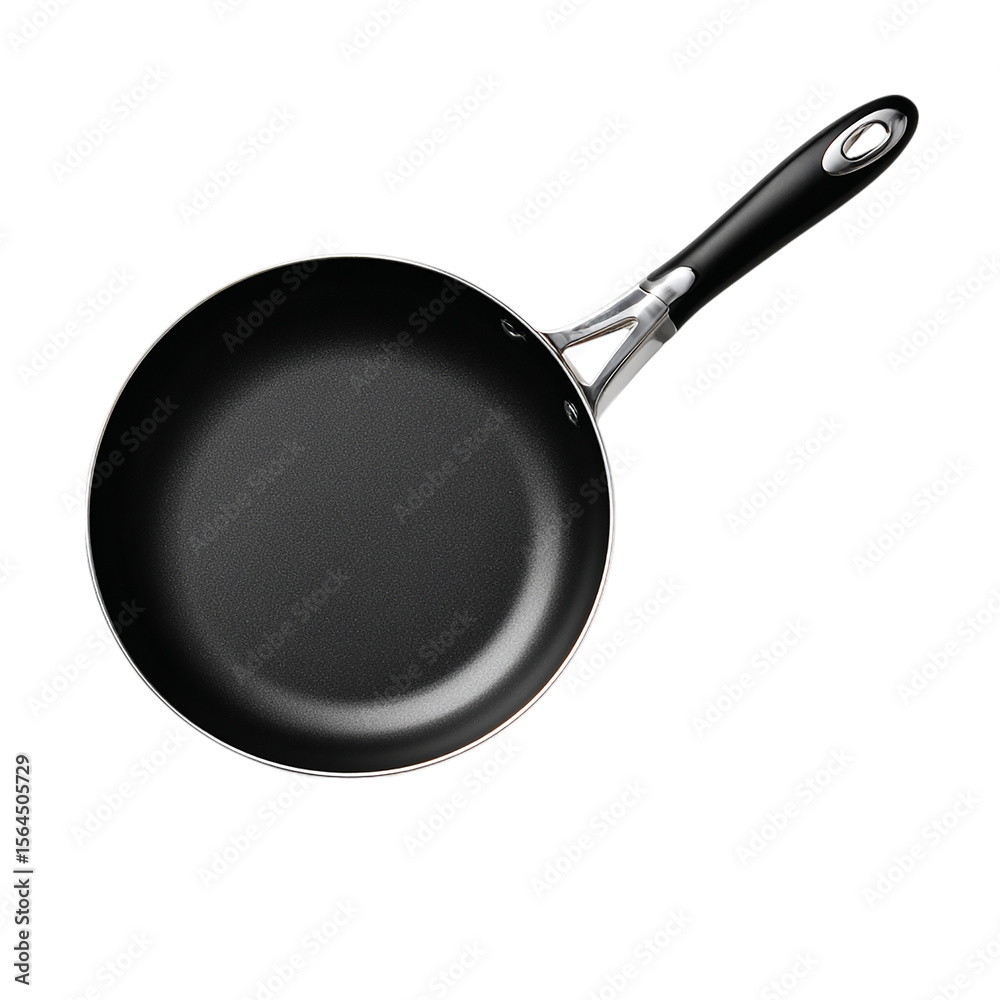 A sleek frying pan ready for culinary adventures on transparent background A sleek frying pan ready for culinary adventures on transparent background
