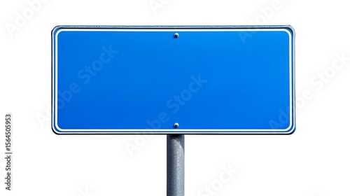 Wallpaper Mural Blank blue traffic sign isolated on white background, ready for text overlay Torontodigital.ca