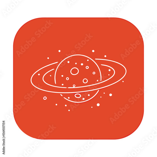 Cosmic Wonders A Stunning Space Icon Design, Planetary Rings, Celestial Body, Universe Exploration
