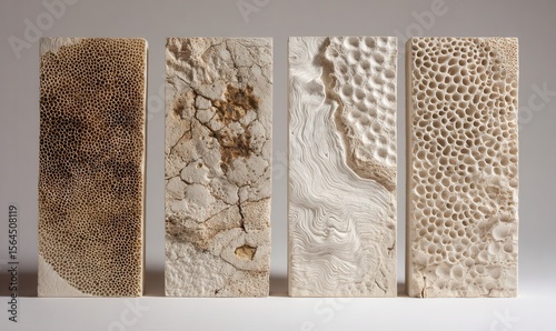 mushroom mycelium composite panels, natural patterns, biodegradable texture, futuristic eco design