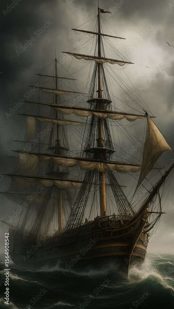 Fototapeta premium ship in the sea