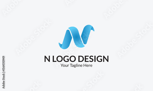 N Letter Logo Design Fully Editable High Quality