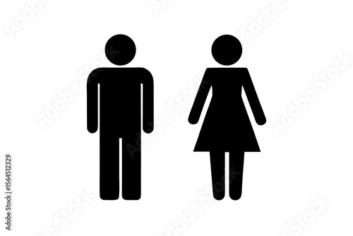 Man and Woman Pictogram, Gender Sign, Toilet Symbol