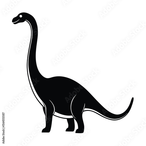brachiosaurus silhouette long-neck standing 