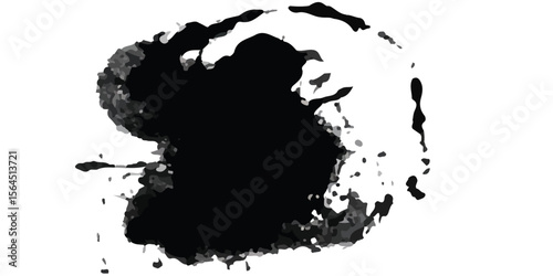 ink blots and splats. detailed ink splats Hyperrealistic Highly Detailed Isolated On Transparent Background	