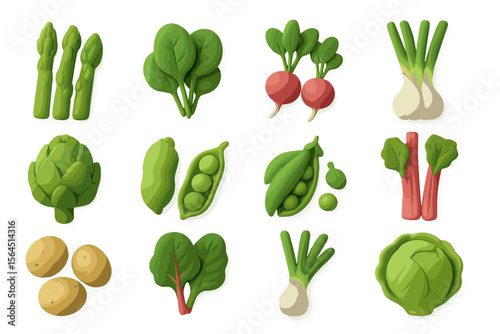 Colorful assortment of vegetables including greens and roots