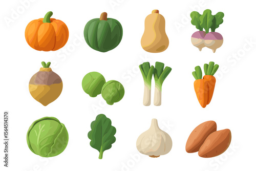 Colorful display of assorted vegetables on a gradient background