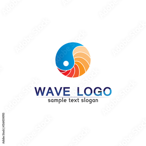 Waves beach logo and symbols template icons app