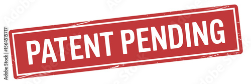Patent Pending Red Stamp on White Background for Legal Protection