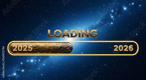 New Year Countdown, 2025 to 2026 Transition in Cosmic Space