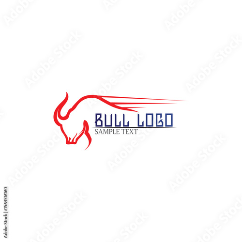 Bull horn logo and symbols template icons app vector