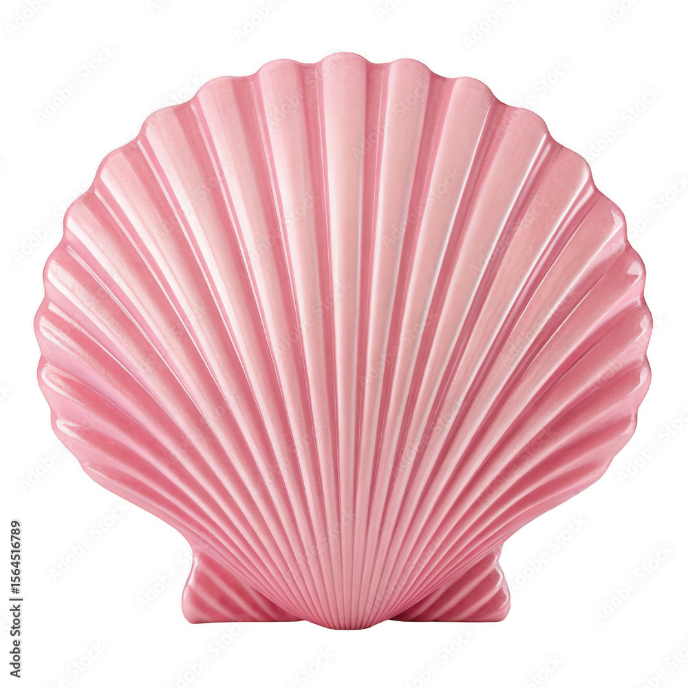 Fototapeta premium pink sea shell isolated on transparent background