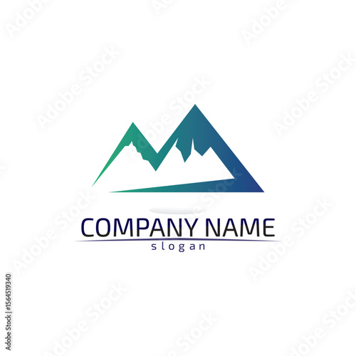 Mountain nature landscape  logo and symbols  icons template vector