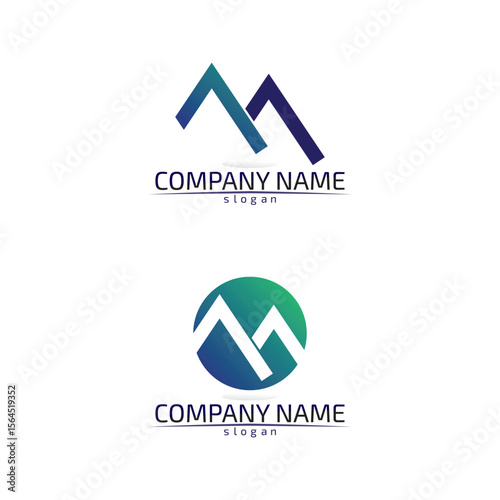 Mountain nature landscape  logo and symbols  icons template vector