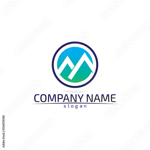 Mountain nature landscape  logo and symbols  icons template vector