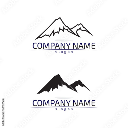 Mountain nature landscape  logo and symbols  icons template vector
