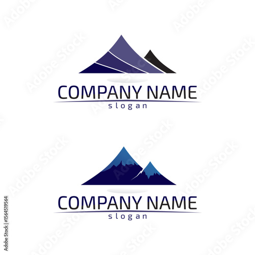 Mountain nature landscape  logo and symbols  icons template vector