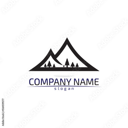 Mountain nature landscape  logo and symbols  icons template vector