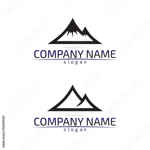 Mountain nature landscape  logo and symbols  icons template vector