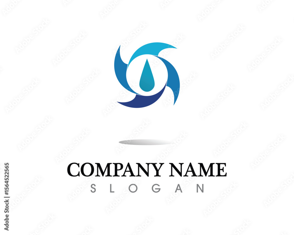 Fototapeta premium water drop Logo Template vector illustration design