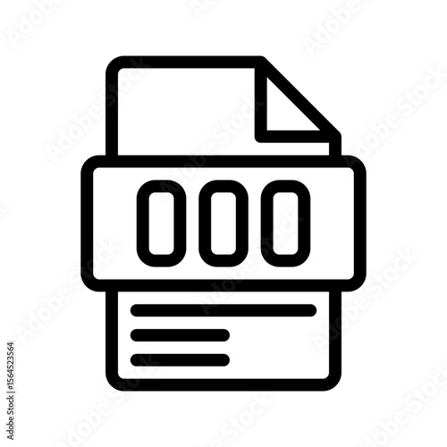 OOO Outline Icon. Out of Office Message OOO line icon for automatic replies, email status, and unavailability.