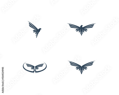 Falcon Wing Logo Template vector icon design