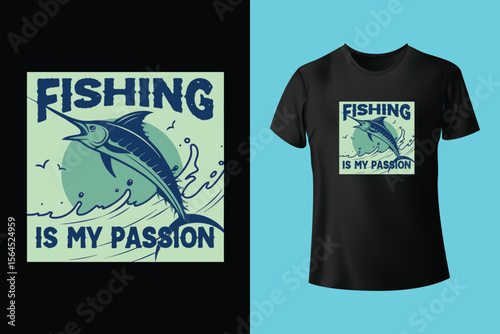 Fishing t shirt design vector, vintage fishing tshirt graphic illustration, Fishing vector emblem