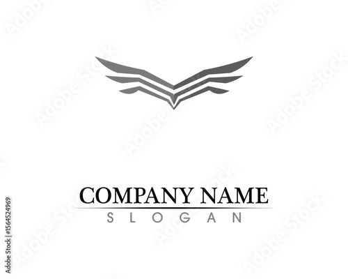 Falcon Wing Logo Template vector icon design