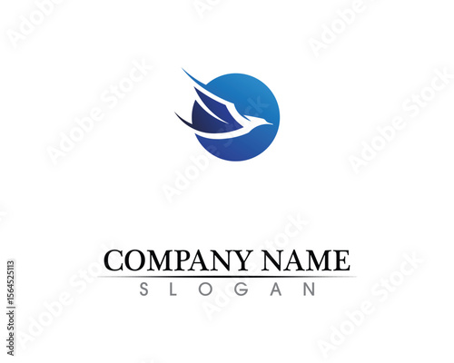 Falcon Wing Logo Template vector icon design