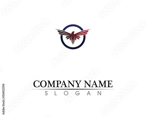 Falcon Wing Logo Template vector icon design