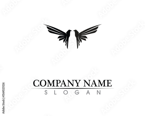 Falcon Wing Logo Template vector icon design