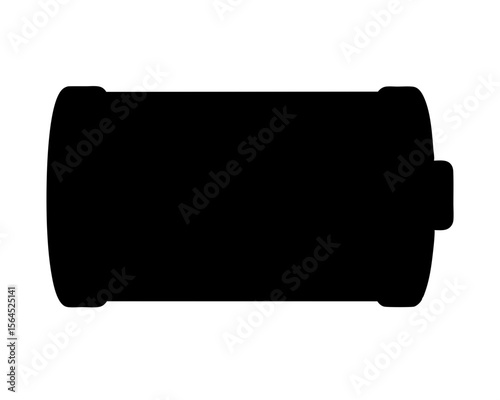 Silhouette of a Generic Battery Depicting Energy Storage in a Rectangular Shape
