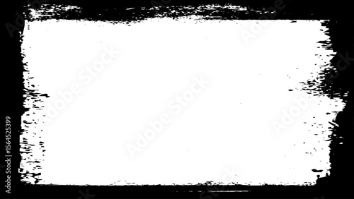 Vintage Tintype Decorative Black & White Photo Frame. Type Text Inside, Use as Overlay or for Layer